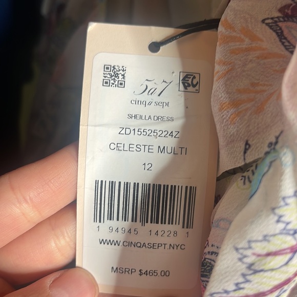 cinq a‎ sept Sheilla floral midi dress shirt sleeves ruffles summer NWT - Picture 2 of 6